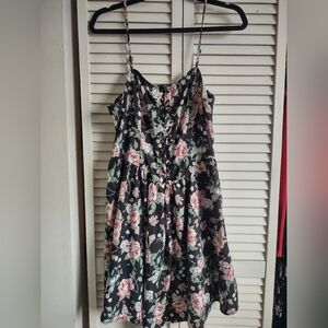 Chic Black Floral Mini Dress